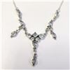 Image 2 : Silver Blue Topaz 18" Necklace, Suggested Retail Value $300