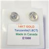 Image 4 : 14K White Gold Tanzanite(1.8ct) Earrings, Made in Canada, Suggested Retail Value $2000