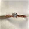 Image 1 : 10K Rose Gold Diamond(0.2ct) Ring (~Size 6)(Ring is resizable for $40) (~weight 1.27g), Made in Cana