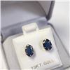 Image 2 : 10K Yellow Gold Sapphire(2ct) Earrings, Made in Canada, Suggested Retail Value $600