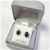 Image 3 : 10K Yellow Gold Sapphire(2ct) Earrings, Made in Canada, Suggested Retail Value $600