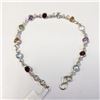 Image 1 : Silver Genuine Gemstone 8" Bracelet, Suggested Retail Value $300