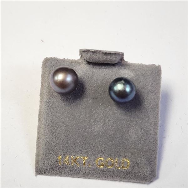 14K Yellow Gold Fresh Water Pearl 2In1 Earrings, Made in Canada, Suggested Retail Value $200