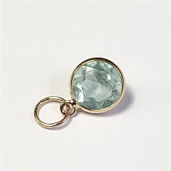 10K Yellow Gold Emerald (0.88ct) Pendant, Suggested Retail Value $600