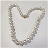 Image 1 : Silver Fresh Water Pearl And Cz Clasp 18" Necklace, Suggested Retail Value $600
