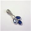 Image 2 : 14K White Gold Sapphire(0.85ct) Diamond(0.09ct) Pendant (~weight 0.59g), Appraised Retail $1180