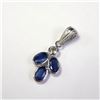 Image 3 : 14K White Gold Sapphire(0.85ct) Diamond(0.09ct) Pendant (~weight 0.59g), Appraised Retail $1180