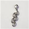 Image 1 : 14K White Gold Cz 1.86G Pendant, Suggested Retail Value $700