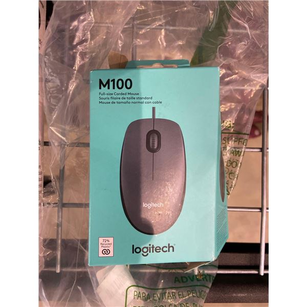 Logitech M100 Full-size corded mouse