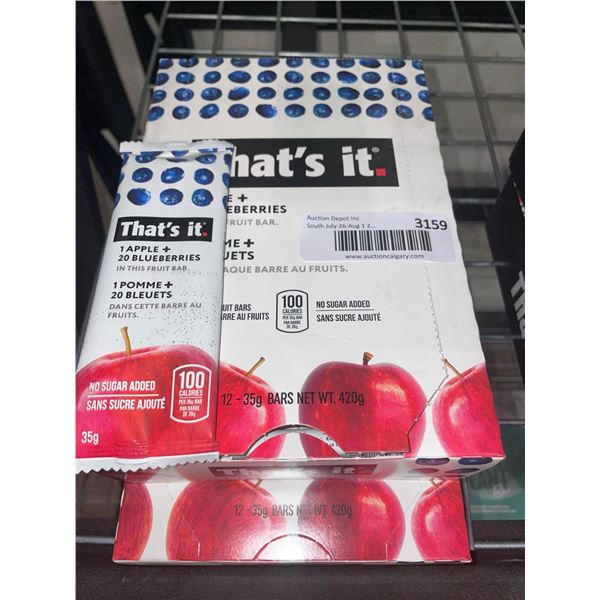 Thats It. Apple Blueberry Fruit Bars 24 x 35g