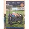 Image 2 : Collapsible Folding Wagon Cart Heavy Duty Outdoor Utility Wagon Beach Wagon Grocery Wagon Camping Po
