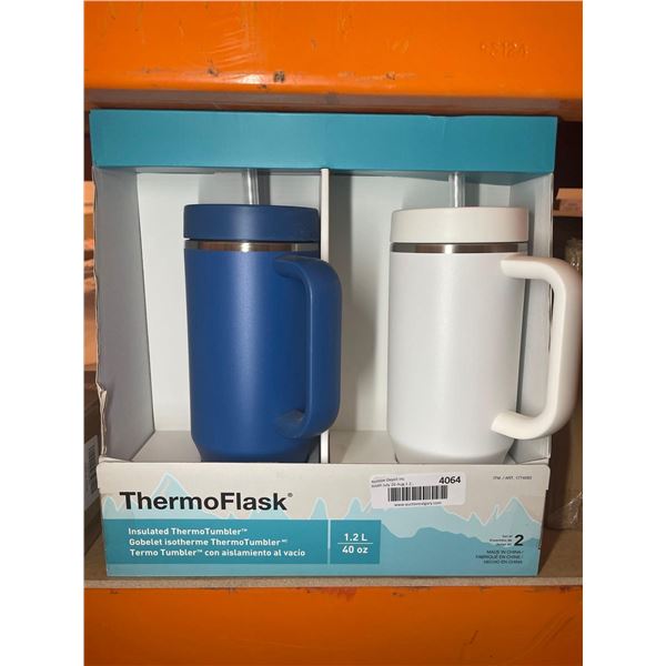 Thermo Flask Insulated ThermoTumblers Set of 2 40oz Tumblers