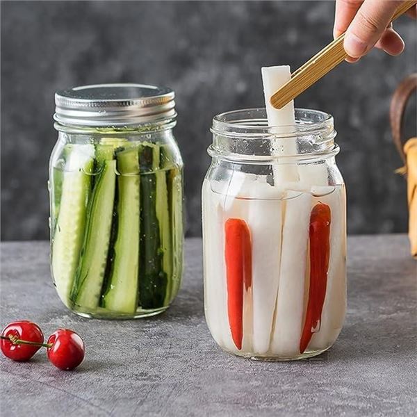 Lot of 12 Crystal King Mason Jars 12x1000ml