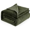 Image 1 : Queen Size Blanket for Bed - Olive Green Queen Blanket Winter Polyester Blanket Fuzzy Cozy Soft Plus