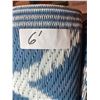 Image 3 : 6ft Outdoor Area Rug Blue and White