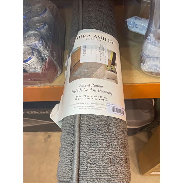 Laura Ashley Accent Runner 24" x 72" Machine Washable, Skid Resistant and Fade Resistant