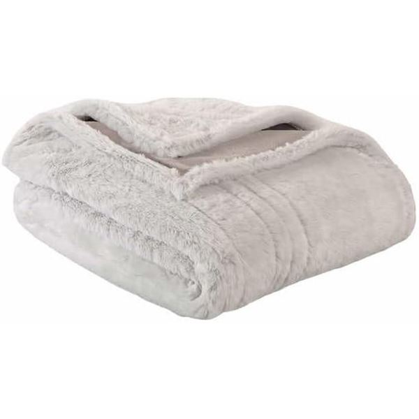 Berkshire Heated Throw 50" x 60" Grey Dash Geo