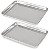 Image 1 : Lot of 2 Heavy Duty Large Baking Sheets 25.5" x 18"