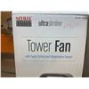 Image 3 : Seville Classics UltraSlimline Indoor Bladeless Oscillating Tower Fan Quiet Cooling LED Display Spac