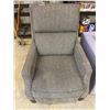 Image 1 : Grey Push Back Fabric Recliner (Tested Working)