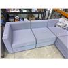 Image 2 : 5 Piece Sectional Couch with Legs (Light Blue)