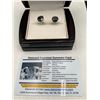 Image 1 : Natural Black Diamond 8.02 Carat TW Brilliant Cut Solitaires .925 Silver Earring Set with Inc. Retai