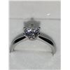 Image 2 : 1.00 CT GRA CERTIFIED MOISSANITE VVS D SOLITAIRE SET IN 6 CLAW HEAD IN STERLING SILVER RING RETAIL R
