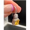 Image 2 : Empress Style 1.7 Carat TW Yellow Topaz & Multi Stone Earring Set