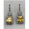 Image 3 : Empress Style 1.7 Carat TW Yellow Topaz & Multi Stone Earring Set