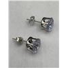 Image 4 : Set of 1.5 Carat TW Brilliant Round Cut Solitaires Set in .925 Silver Stud Earrings Set