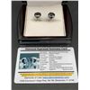 Image 1 : Natural Black Diamond Earrings features 8.02 Carat TW Round Cut Diamonds set in .925 Silver with ret