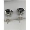 Image 3 : Natural Black Diamond Earrings features 8.02 Carat TW Round Cut Diamonds set in .925 Silver with ret