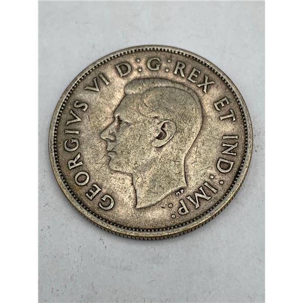 Vintage 1940 Canada King George VI Silver Half Dollar Coin
