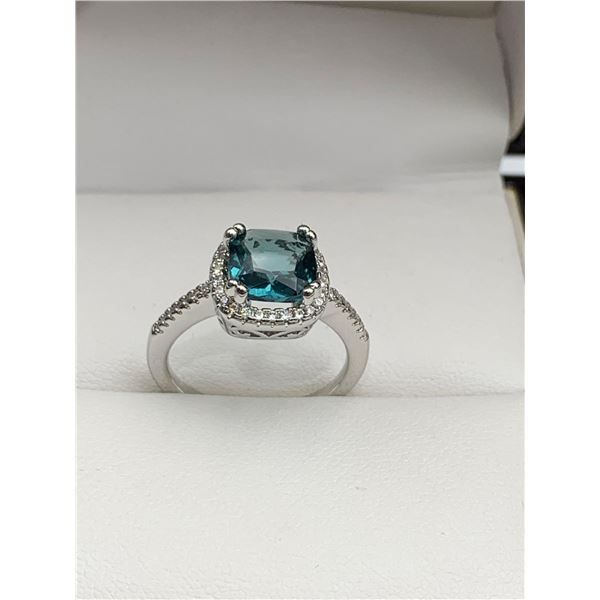 Vintage Filigree Style Blue Topaz 1.0 Carat Solitaire Dress Ring