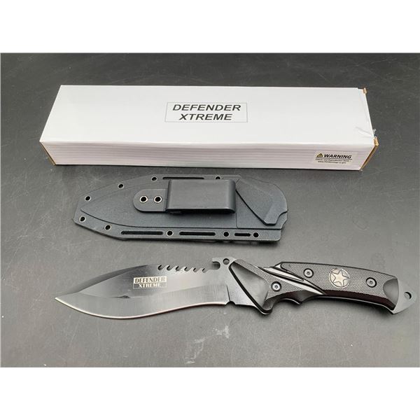 Defender Extreme Tactical Team 6 inch fixed blade with quick draw sheath - NEW in Box