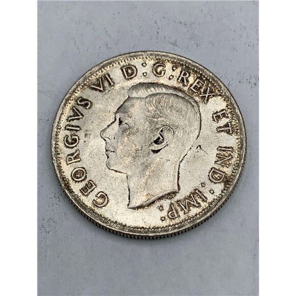 Vintage King George VI Canada 1939 Silver Dollar . This distinctive coin commemorated the visit of t