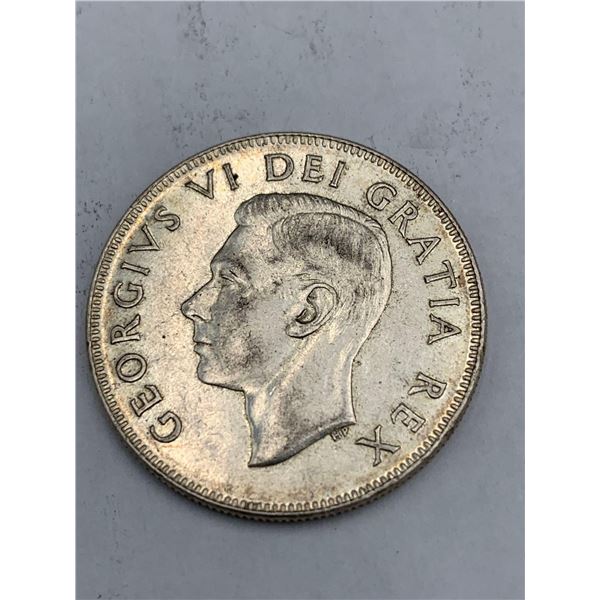 Canada King George VI 1952 Silver Half Dollar