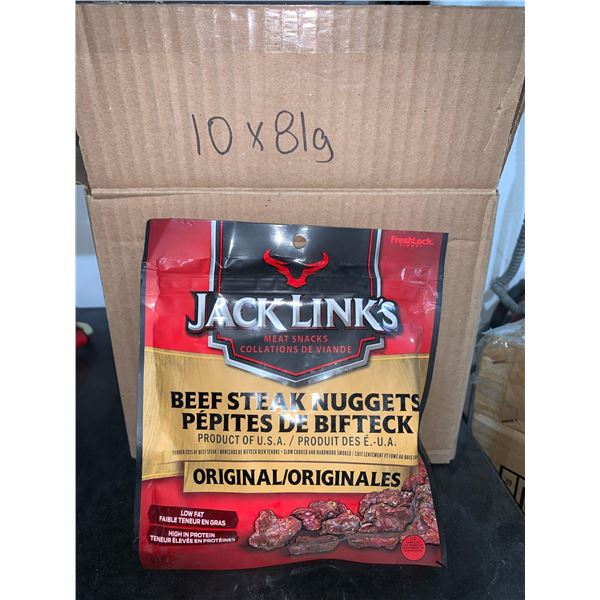 JackLinks Beef Steak Nuggets Original 10 x 81g