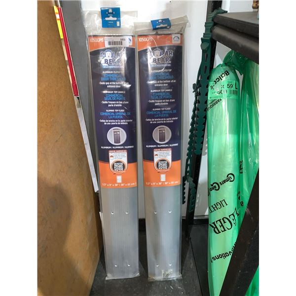 PolarBear Weatherproofing Aluminum Fluted Top Commercial Door Threshold x's 2