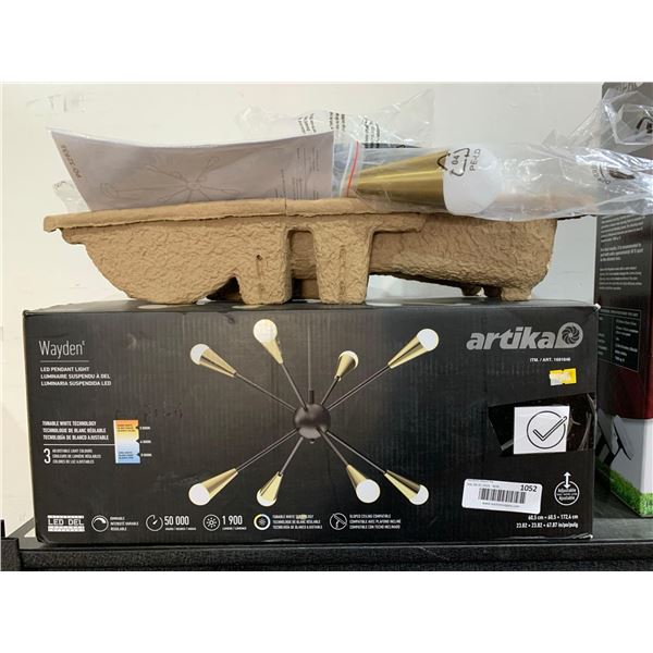 Artika Wayden LED Pendant Light Brass & Black