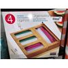 Image 1 : Bamboo Food Bag Storage Organizer Set of 4