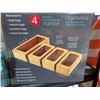 Image 2 : Bamboo Food Bag Storage Organizer Set of 4
