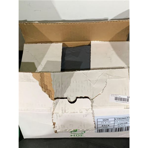 MDF Brand Garbage Bags Size 35 x 50 Extra Strong Black 100 Count