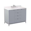 Image 1 : GlucksteinElements Beaumont 42-inch W x 21-inch D Freestanding Bath Vanity in Grey with White Engine