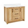 Image 1 : Home Decorators Collection Farley 42-inch Vanity with Double-Doors and 3 Drawers in Natural Wood Fin