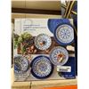 Image 1 : 12 Piece Melamine Dinnerware Set Color Blue
