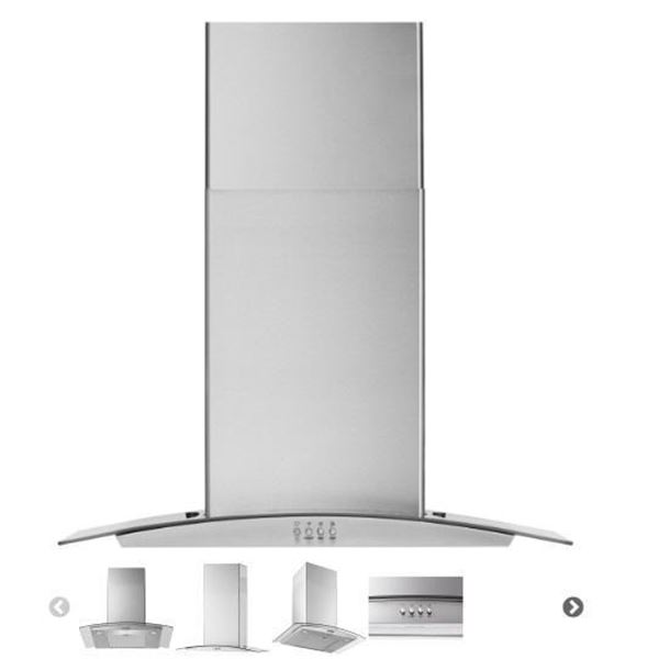 Whirlpool WVW51UC0LS Range Hood, 30 inch Exterior Width, Chimney, 3, 400 CFM, 7.0, LED, 3, Stainless
