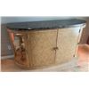Image 1 : Thomasville Bogart Luxe Collection Burl Wood and Lighted Glass Buffet with Built in Covered Silverwa