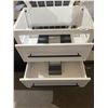 Image 3 : White 2 Drawer Vanity Base 29.5x19x24"