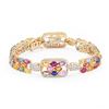 Image 1 : 22.32 ctw Multicolor Sapphire and 1.46 ctw Diamond 14K Yellow Gold Bracelet